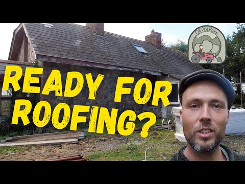 Roofing the Cottage (But the truck can't fit up the drive!)