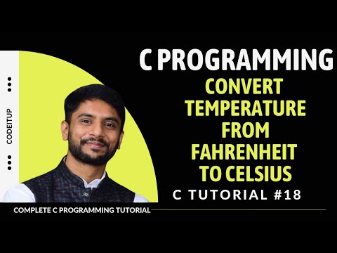 C Program to convert temperature from Fahrenheit to Celsius In Hindi