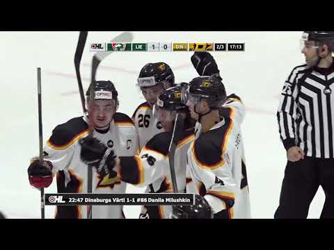 Optibet hokeja līga: HK Liepāja - HK Dinaburga spēles labākie momenti (04.12.2021)