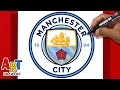 How To Draw MANCHESTER CITY Champions League UEFA 2025 LOGO