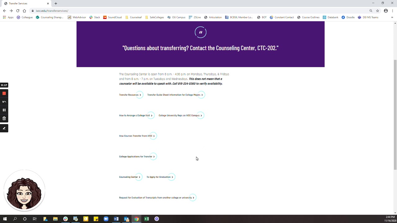 Request for Evaluation of Transcript