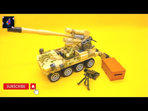 Lego Military Vehicle - Bob Cat Rocket Launcher ( Speed Build ) - Sluban Brick - Unofficial