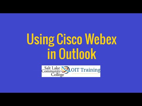 Using Cisco Webex in Outlook