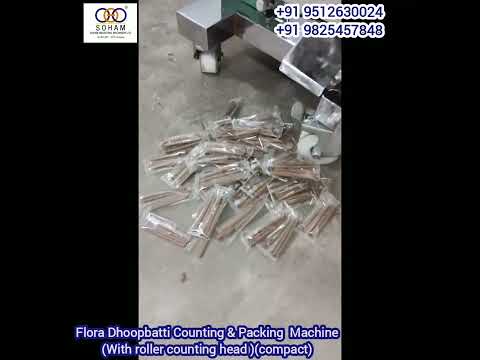 Flora Dhoop Batti Counting & Packing Machine  (With Roller Counting Head) (Compact )
