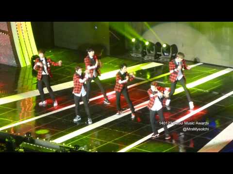 [Fancam] 140123 Seoul Music Awards :: EXO ~ Wolf & Growl