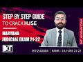 Rank 18 Haryana Judicial Service Exam | Detailed Strategy To Crack Haryana Judicial Service Exam