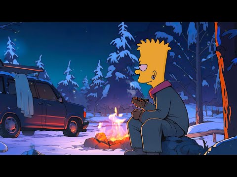 Smoke and Chill - Lofi hip hop mix ~ Stress Relief / Relaxing Music / Winter Campfire
