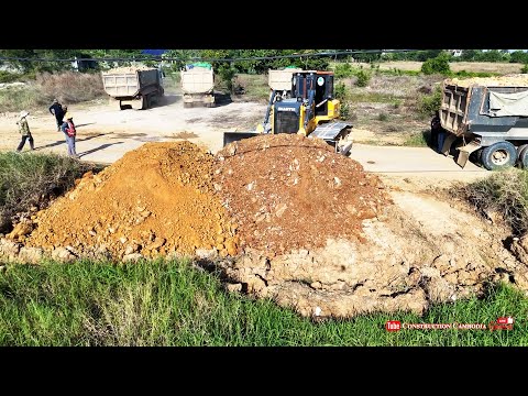 Amazing Bulldozer Action! What Happens When a Bulldozer Meets a Giant Dirt Pile?