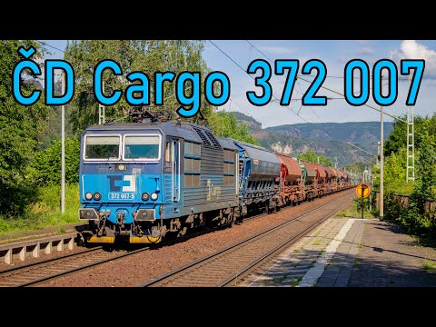 *Tyfoon* ČD Cargo 372 007 met graantrein door Krippen! [4K]