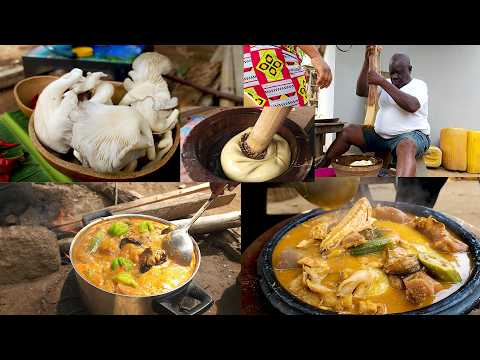 This Village Soup Changed Everything… Mushroom & Cow Face Light Soup with Fufu!!