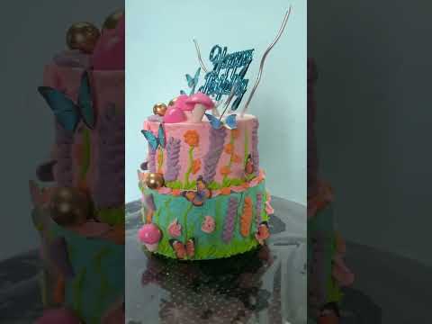 2-tier Best Fairy theme cake                       #fairytales #cakes  In trichy
