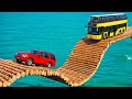 Cars vs Log Bridge x Giant Pit Bulge x Broken Bridge ▶️ BeamNG Drive