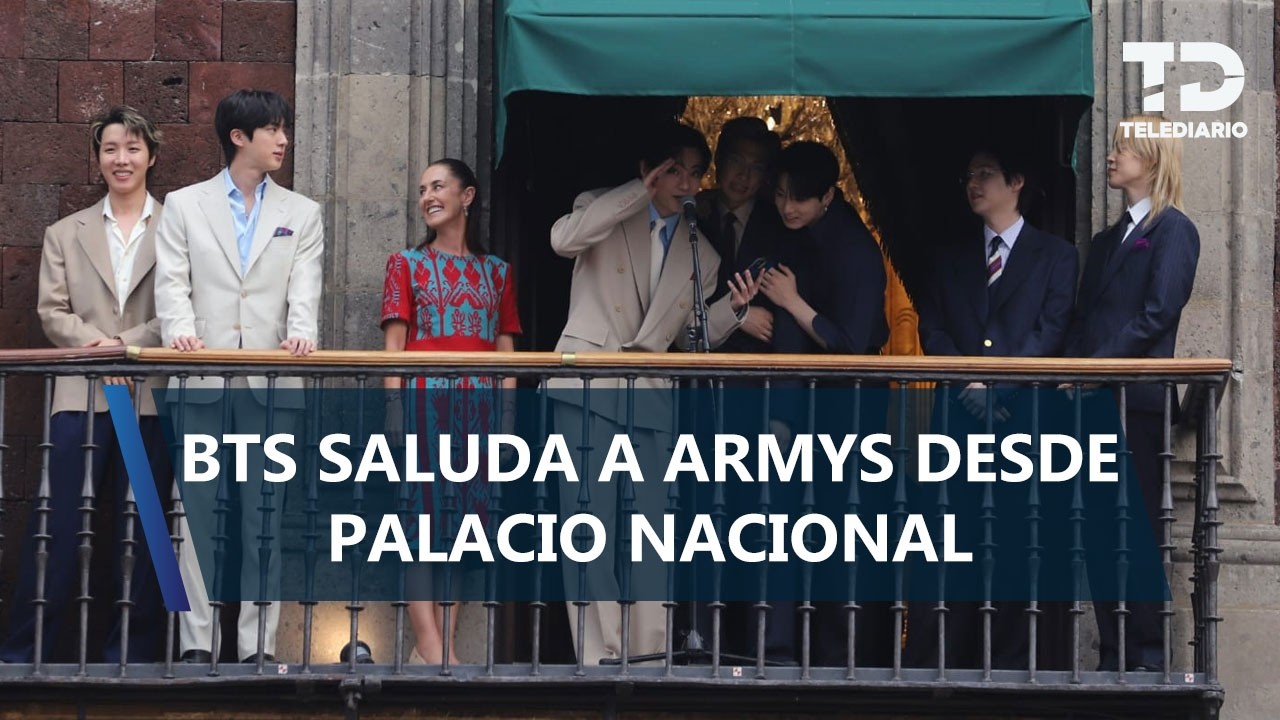 BTS saluda a fans desde balcón de Palacio Nacional; así fue el momento