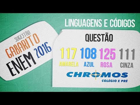 Gabarito ENEM 2016 CHROMOS - Prova Amarela: Questão 117 | Português