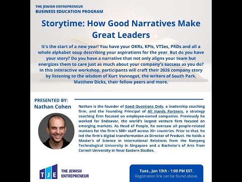 Storytime: How Good Narratives Make Great Leaders by Nathan Cohen