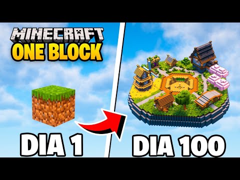 SOBREVIVI 100 DIAS EM UM BLOCO NO MINECRAFT