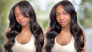 GLUELESS CURTAIN BANG WIG INSTALL | Ft. Subella Hair