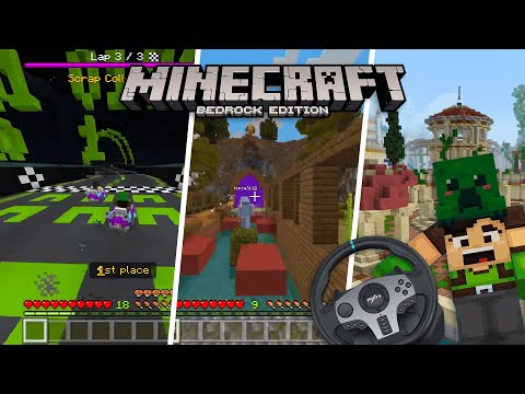 Minecraft Minigames But I Can Only Use A Steering Wheel !