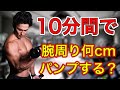 腕周り計測!10分間で何センチパンプするのか検証!【筋トレ】