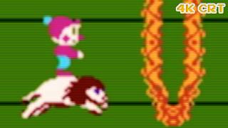 Circus Charlie [2 Loops] 1986 NES | 4K CRT