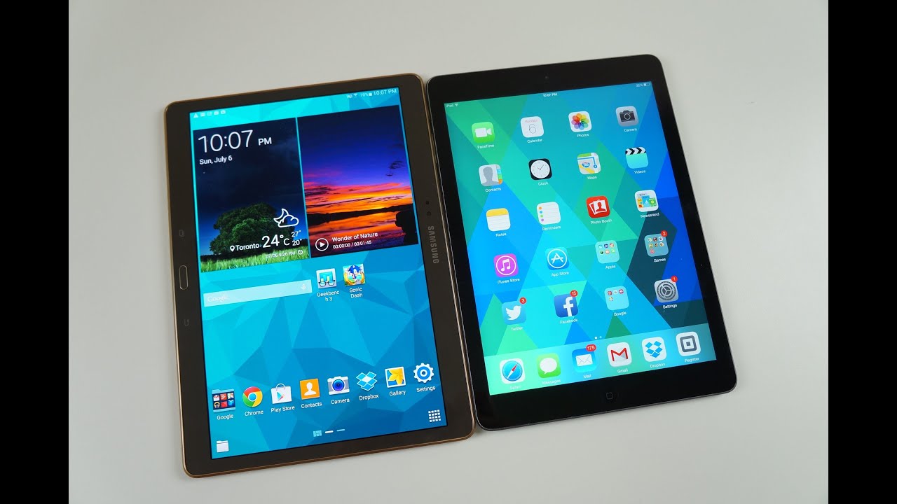 Samsung Galaxy Tab S VS iPad Air SPEED TEST and Comparison