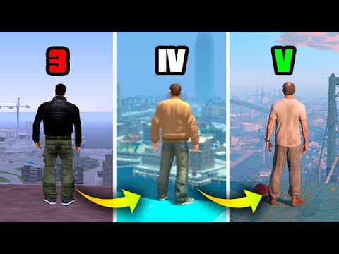 JUMPING FROM THE HIGHEST BRIDGE in GTA Games (Evolution)