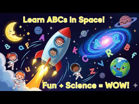 Kosmiczny alfabet: naucz się alfabetu z rakietami i gwiazdami!