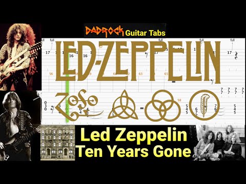 Ten Years Gone - Led Zeppelin - Guitar + Bass TABS Lesson