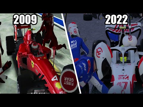 Evolution of F1 Pitstops in Codemasters' F1 Games (2009 - 2022)