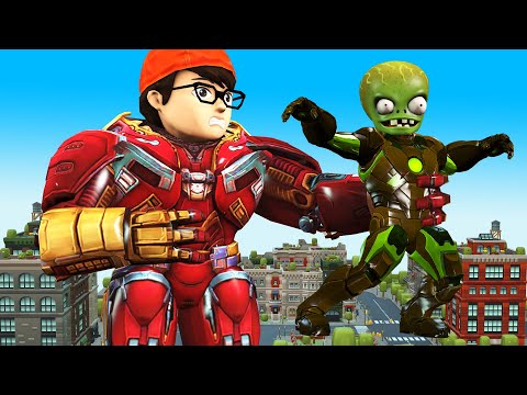 Brother Nick Transform Hero IronMan Combat IronZombie Protect City - Scary Teacher 3D Fun Animation