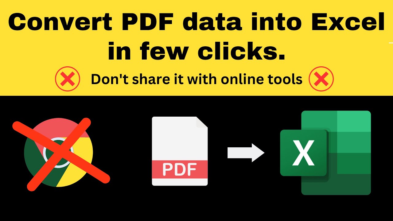 How to import data from the PDF into Excel || Chapter 6