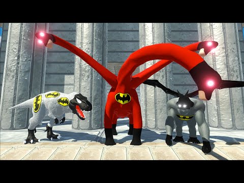 DEATH RUN ANCIENT vs BATMAN BRACHIOSAURUS TEAM - Animal Revolt Battle Simulator