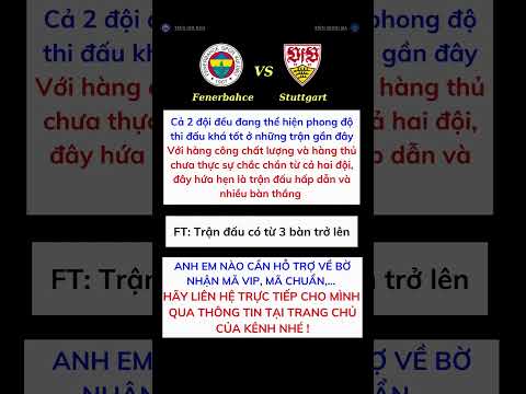 Nhận Định Fenerbahce vs Stuttgart | 23h45 Ngày 23/10 - Cúp C2 Châu Âu, Vòng 3.
