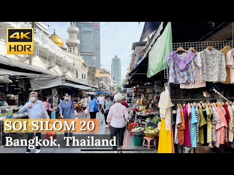 [BANGKOK] Soi Prachum Morning Market (Silom Soi 20) "Exploring Thai Street Foods"| Thailand [4K HDR]