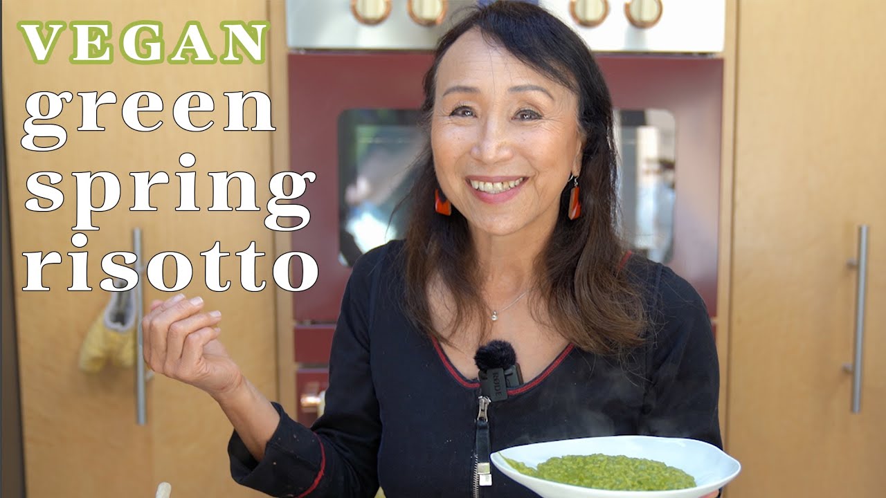 Miyoko's Vegan Green Spring Risotto | OVEN RISOTTO | The Vegan Good Life With Miyoko