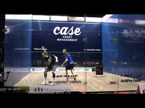 Squash - Slow Motion - Matthew vs Gaultier (Swedish Open Final 2013)