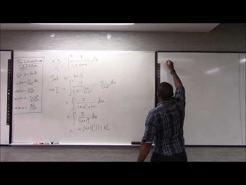 Math 1207-R03 Lecture 7 - The Weierstrass Substitution and Improper Integrals