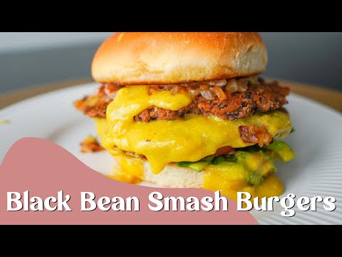 Epic Black Bean Smash Burgers with Vegan Cheez Sauce | All Natural Ingredients