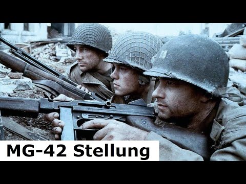 Sanitäter reagiert auf Sturmangriff MG 42