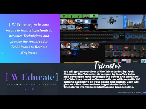 AV TECH TALKS: 16 - HOW TO USE THE TRICASTER VIDEO SWITCHER (ONLINE TRAINING)