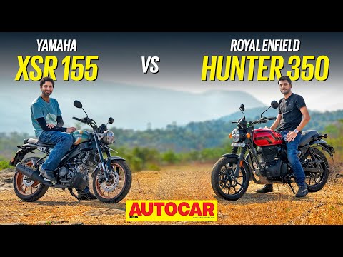 Yamaha XSR 155 vs Royal Enfield Hunter 350 - Two takes on retro | Comparison | Autocar India