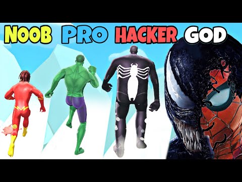 NOOB vs PRO vs HACKER vs GOD in Titan Rush 3D (New Update)