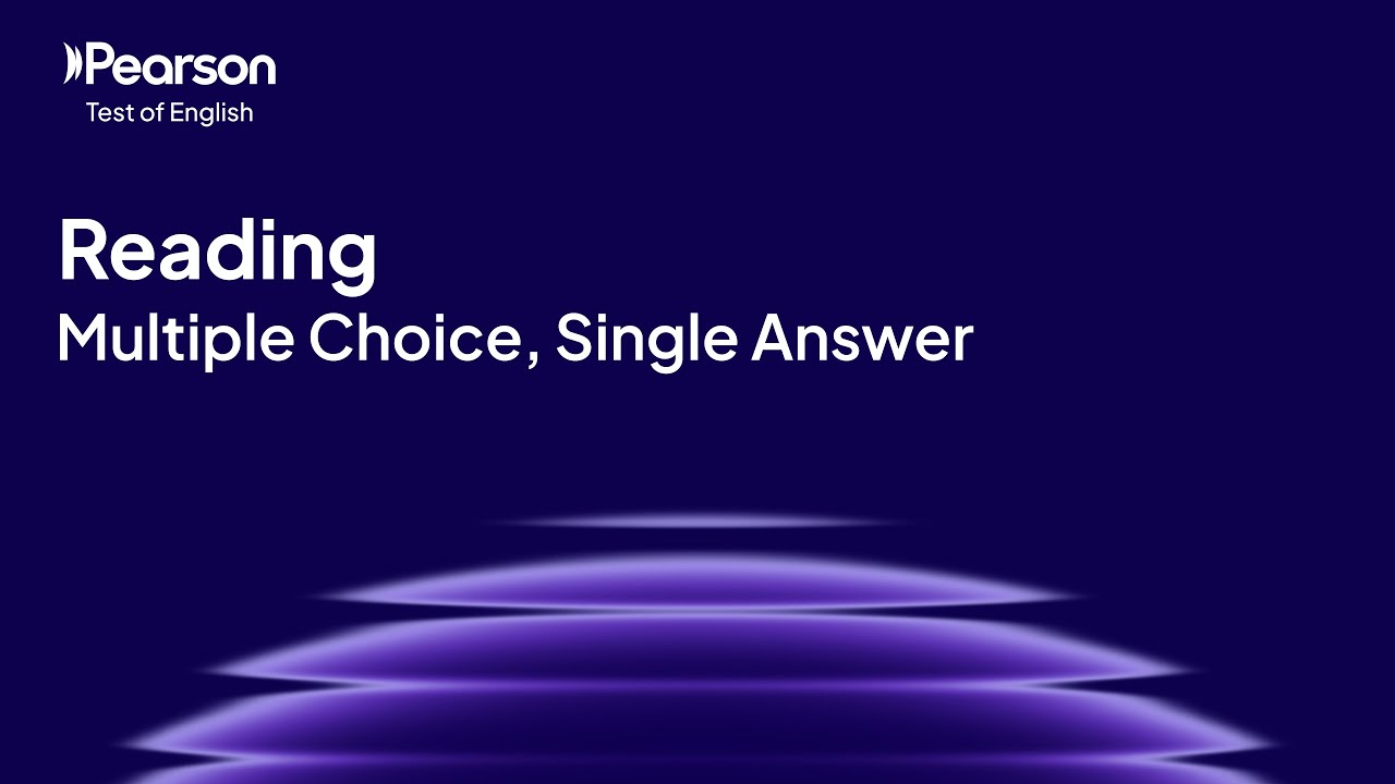 PTE Academic | Reading | Multiple Choice, Single Answer