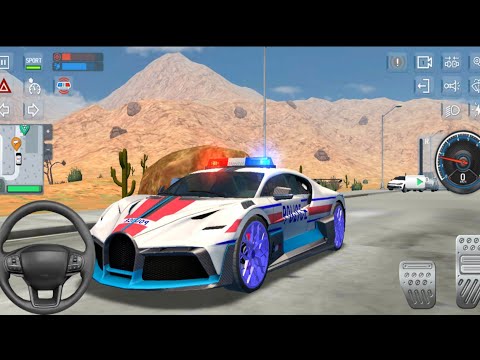 Police Simulator 2025 - New American Police Bugatti Veyron Car  Drive Chase 3D - Android GamePlay