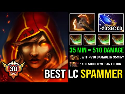 EPIC Legion Level 30 Spammer +510 Damage in 35Min with Battle Fury Aghanim Nonstop Solo Duel Dota 2