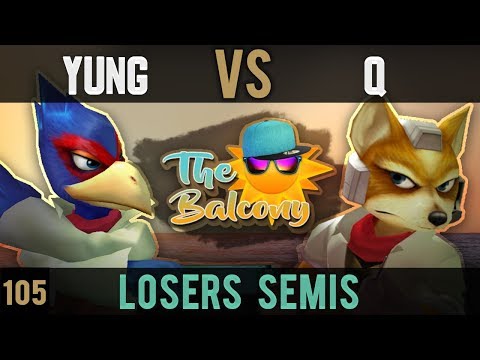 Melee @ the Balcony 105 - Losers Semis ft. Q (Fox) VS Yung (Falco)