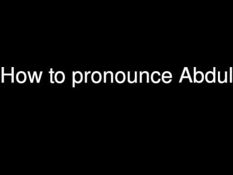How to pronounce Abdul