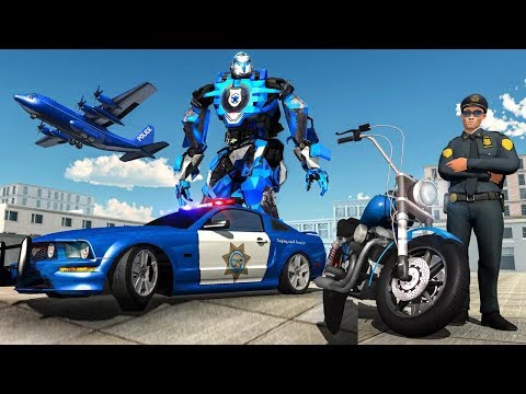 US Police Robot Car Transporter Police Plane Android Gameplay FHD
