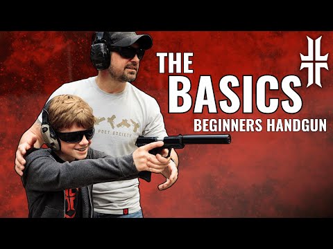 John Lovell Teaches His Son How To Shoot Handgun