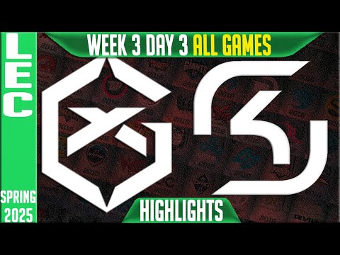 GX vs SK Highlights ALL GAMES | LEC Spring Split W3D3 2025 | GiantX vs SK Gaming